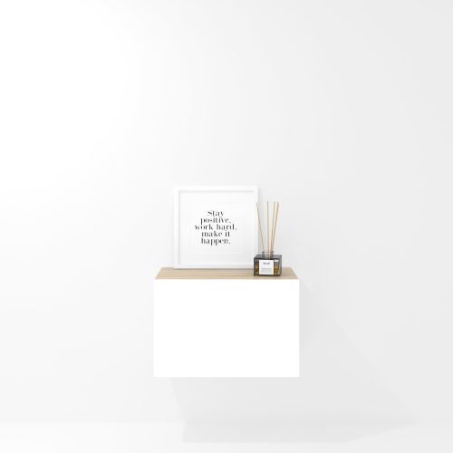 Pièce CREA Rabattable 60 cm Chêne Bardolino - porte blanc